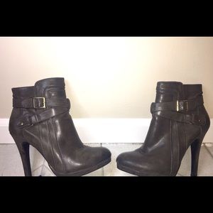 Charlotte Russe grey heel boots size 9